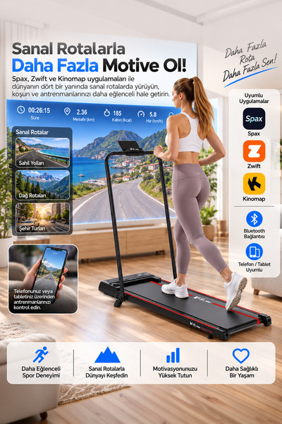 Voit V-Fit Compact Slim Vibe Titreşimli Koşu Bandı