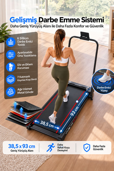 Voit V-Fit Compact Slim Vibe Titreşimli Koşu Bandı