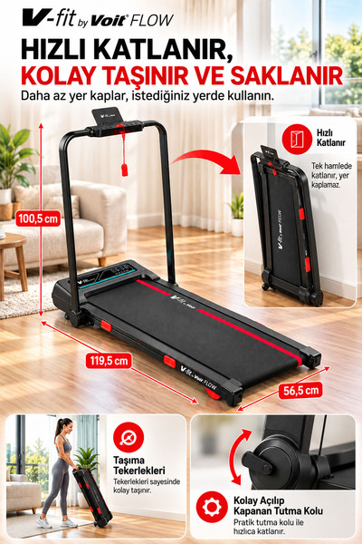 Voit Flow Katlanabilir Koşu Bandı