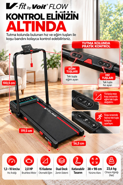 Voit Flow Katlanabilir Koşu Bandı