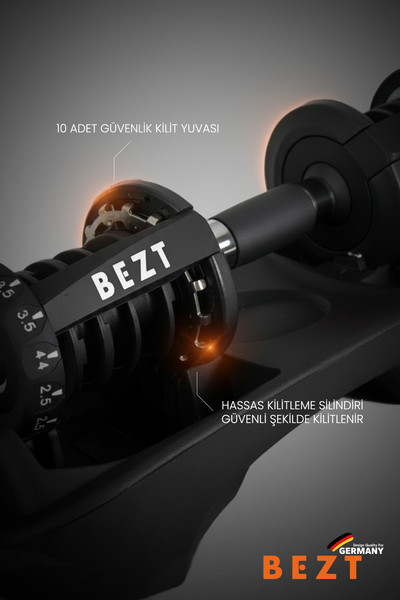 Bezt Pro Sports Ayarlanabilir 24 KG Siyah Dambıl Seti