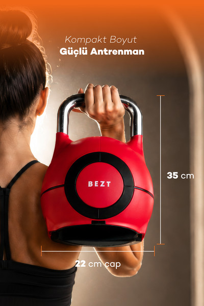 Bezt Pro Ayarlanabilir 20 KG Kırmızı Kettlebell