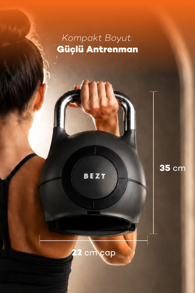 Bezt Pro Ayarlanabilir 20 KG Siyah Kettlebell