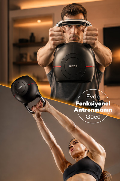 Bezt Pro Ayarlanabilir 20 KG Siyah Kettlebell