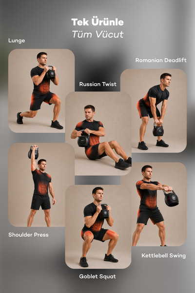 Bezt Pro Ayarlanabilir 20 KG Siyah Kettlebell