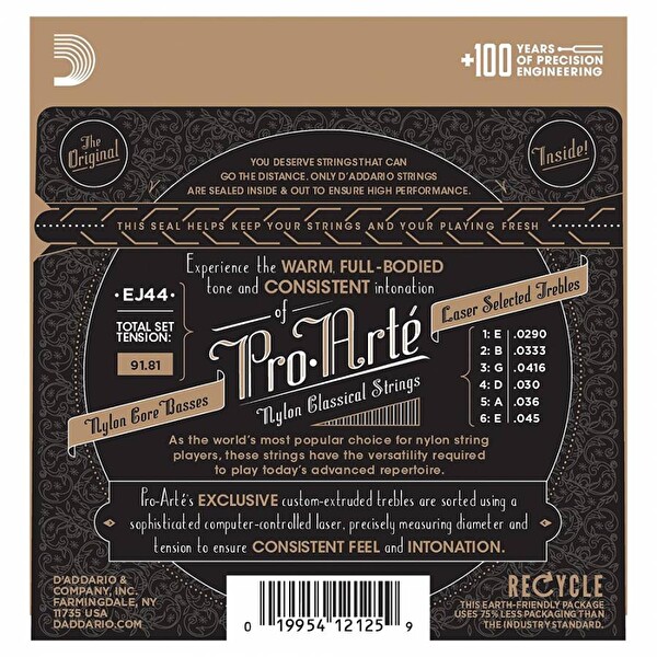 D'Addario EJ44 Pro-Arte Extra Hard Tension Klasik Gitar Teli