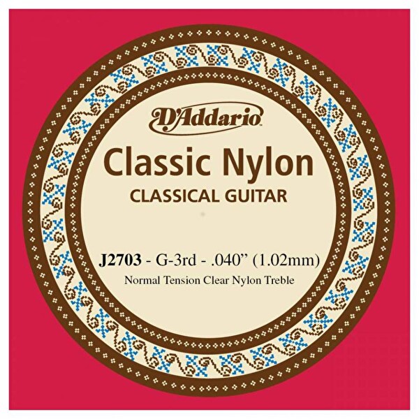 D'Addario J2703 Tek Klasik Gitar Teli (G)