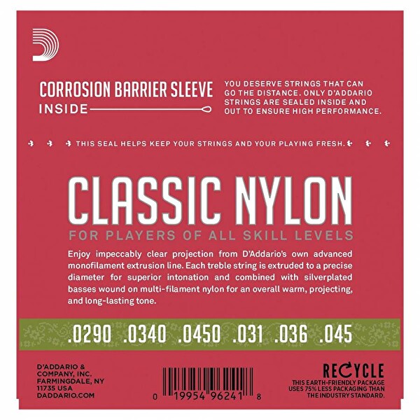 D'Addario EJ27N Normal Tension Klasik Gitar Teli ( 1/2 Boyut )