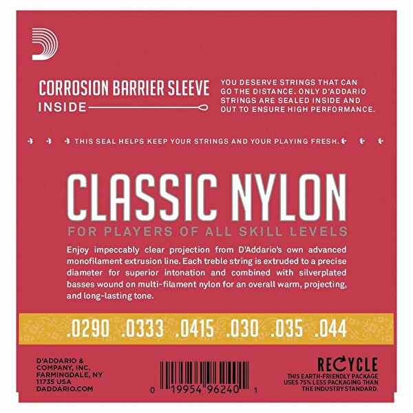 D'Addario EJ27N 4/4 Normal Tension Klasik Gitar Teli