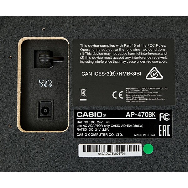 Casio AP-470 Dijital Piyano (Mat Siyah)