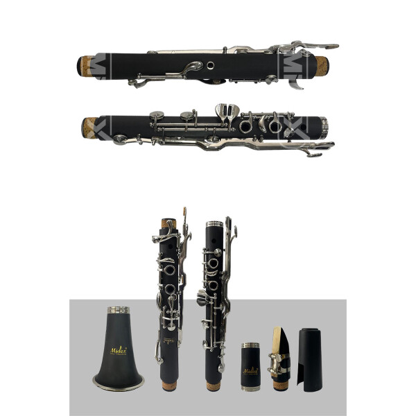 Midex BNS-4000 Sol Klarnet 4 Yüzüklü (Askı Çanta Kamış Bez Eldiven Nota Sehpası Hediye)
