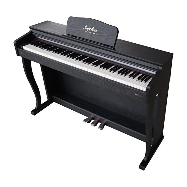 Jwin Sapphire SDP-215B Çekiç Aksiyonlu Siyah Dijital Piyano - Tabure - Kulaklık