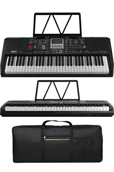 Midex PS-1800BK-SET 61 Tuşlu Kaliteli Dijital Ekranlı Org (Stand Kulaklık Çanta Notalık Adaptör Metod)