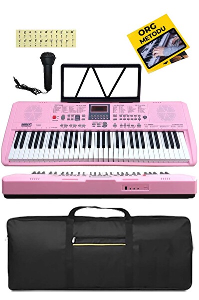 Midex PS-1800PK 61 Tuşlu Kaliteli Dijital Ekranlı Pembe Org (Çanta