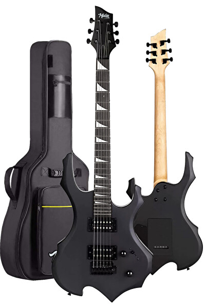 Midex Force-AMP50 Üst Seviye 50 W H-H Profesyonel Full Set Aksesuarlı Amfili Elektro Gitar