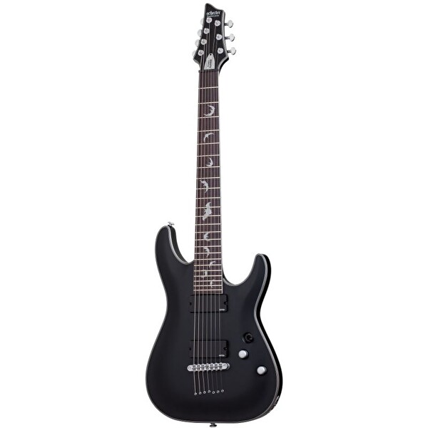 Schecter Damien Platinum-7 Satin Black Elektro Gitar