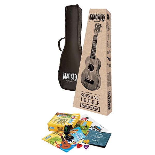 Mahalo MJ1TBRK Natural Gloss Soprano Ukulele Paketi