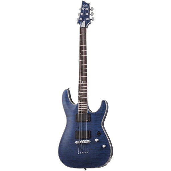 Schecter C-1 Platinum Thru Midight Blue Elektro Gitar