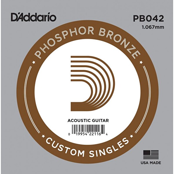 D'Addario PB042 Akustik Tek Tel