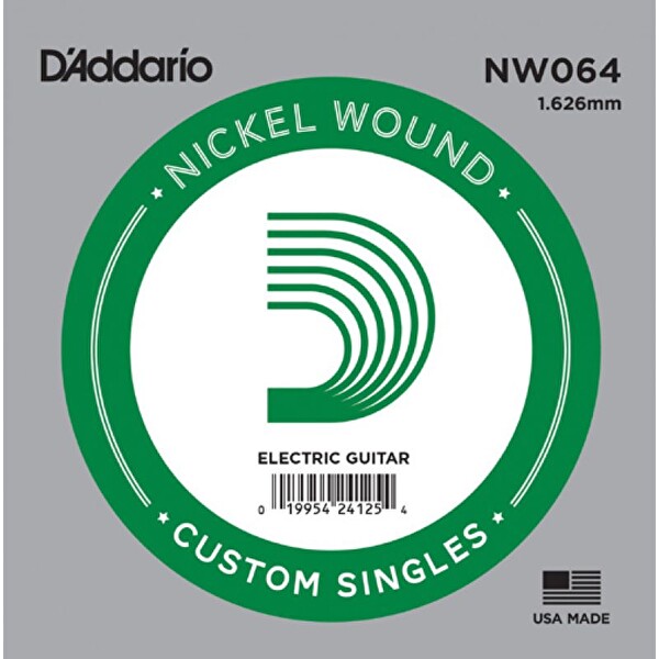 D'Addario NW064 Elektro ve Akustik Gitar Tek Tel