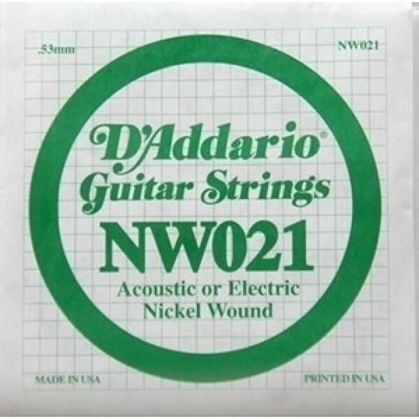 NW021 Nickel Wound Elektro Gitar Tek Tel