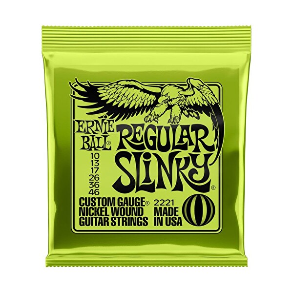 Ernie Ball P02221 10-46 Elektro Gitar Teli Regular Slinky Nickel