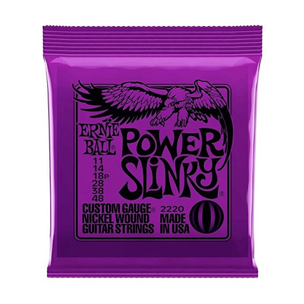 Ernie Ball P02220 Elektro Gitar Teli Power Slinky 011 Set