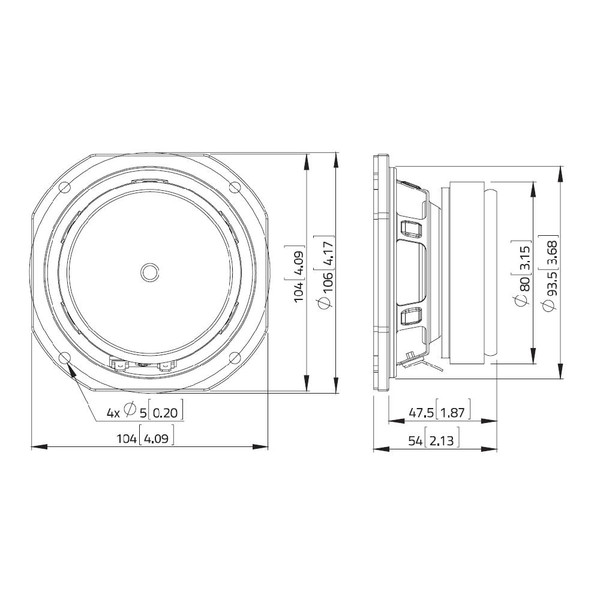 Lavoce FSF041.00 Full Range Çıplak Hoparlör 4