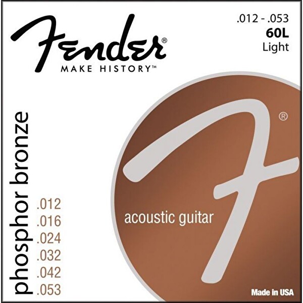 Fender Phosphor Bronze Acoustic Ball End 60L .012-.053 Akustik Gitar Teli