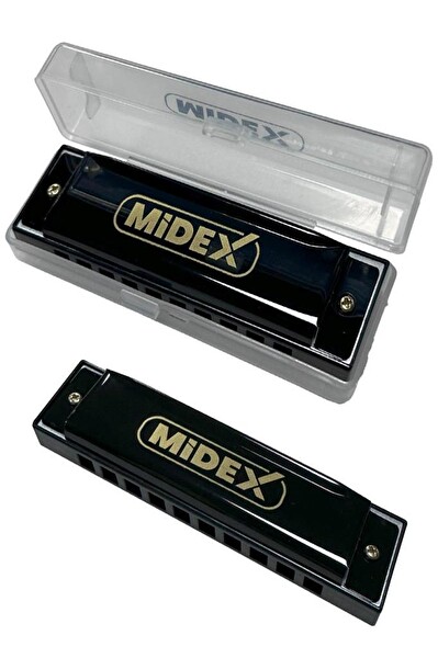Midex HN-10BK Siyah Örf Aletleri 10 Delikli Mızıka