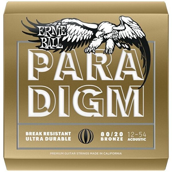 Ernie Ball P02086 Paradigm Medium Light 80/20 Bronz 12-54 Akustik Gitar Tel Seti