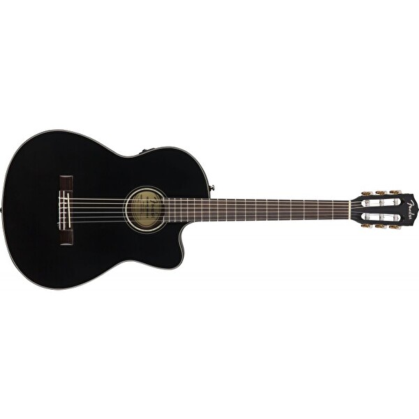 Fender
										 CN-140SCE Nylon Thinline Black Elektro Klasik Gitar