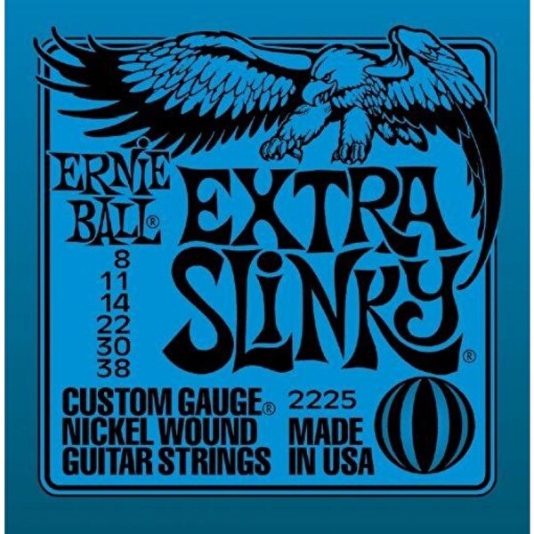 Ernie Ball P02225 Extra Slinky Nickel Wound 008-038 Elektro Gitar Teli
