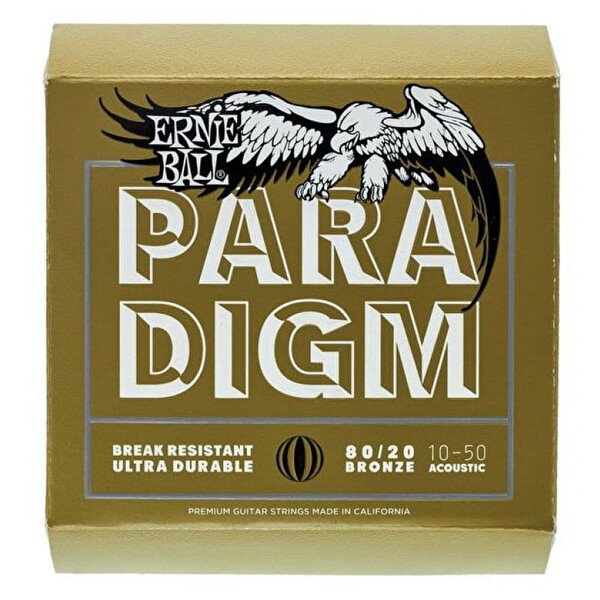 Ernie Ball P02090 Paradigm Ekstra Light 80/20 Bronz 10-50 Akustik Gitar Tel Seti