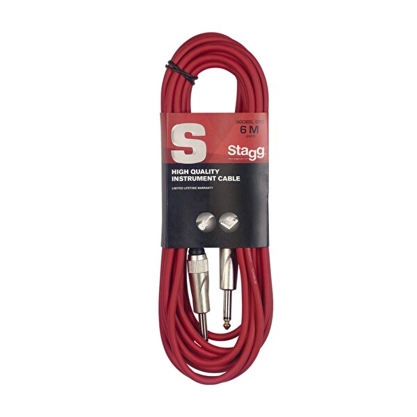 Stagg Enstrüman Kablosu Kumaş 6M SGC6VT RD