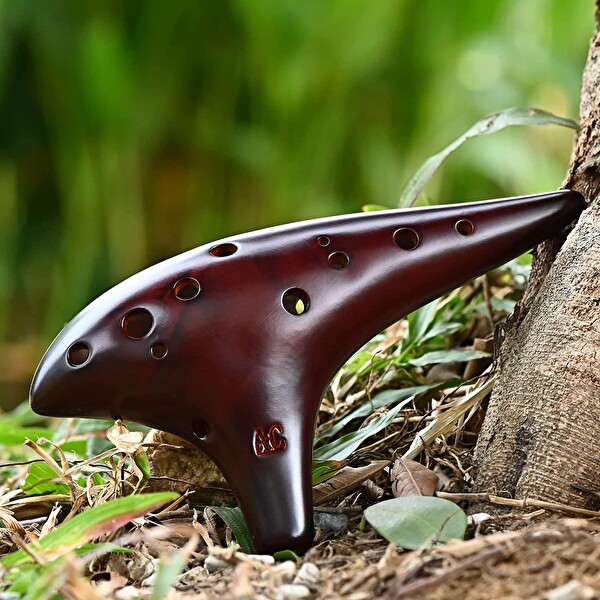 Valkyrie 12 Delik Seramik Flüt Alto Ocarina Sualtı Müzik Enstrüman Müzik Lover Stil Acemi Enstrüman