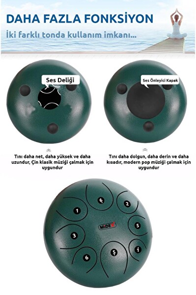 Midex TD-108GR Çelik Dil Davul Handpan 10