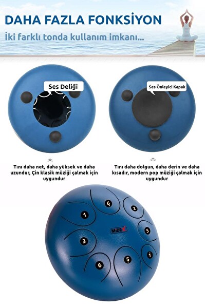 Midex TD-108BL Çelik Dil Davul Handpan 10