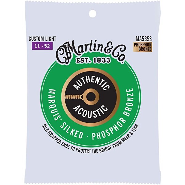 Martin & Co MA535S Marquis Phosphor Bronze Akustik Gitar Teli Cstm Lt 11-52