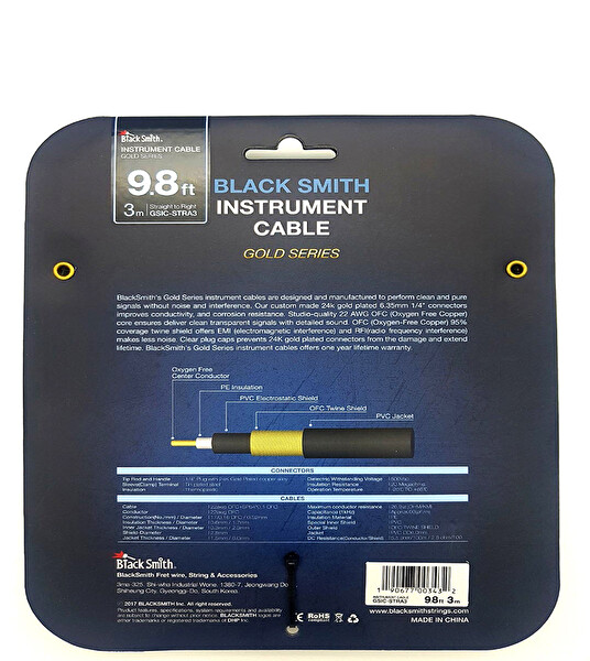 Blacksmith 9.8FT 3M Gold Series Kablo