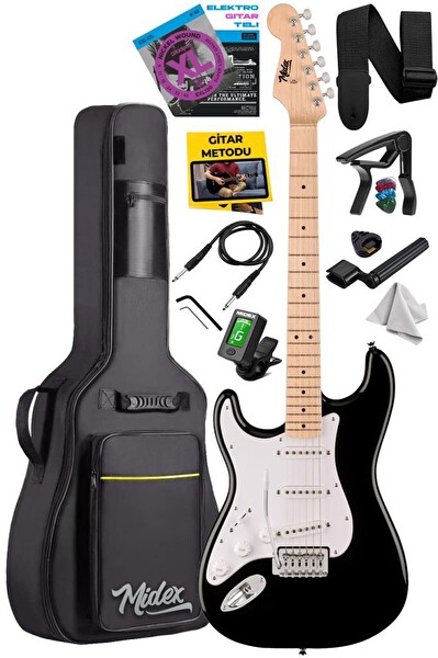 Midex RPH-31WB Solak Elektro Gitar Seti Maple Klavye Strat Kasa SSS Manyetik