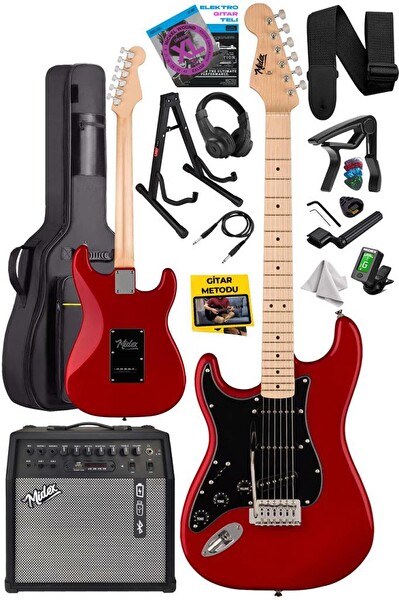 Midex RPH-31RD-50AMP Solak Elektro Gitar 50W Amfili Full Set