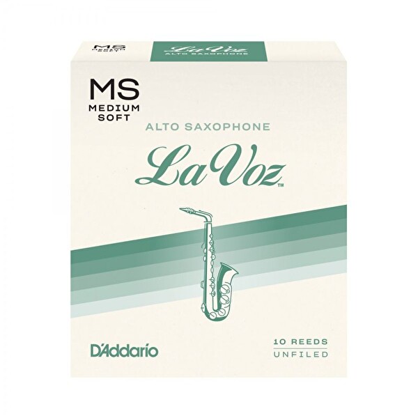 Daddario Woodwinds La Voz RJC10MS Alto Saksafon Kamışı Medium Soft