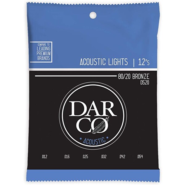 Martin & Co Darco D520 80/20 Bronze Akustik Gitar Teli Light 12-54