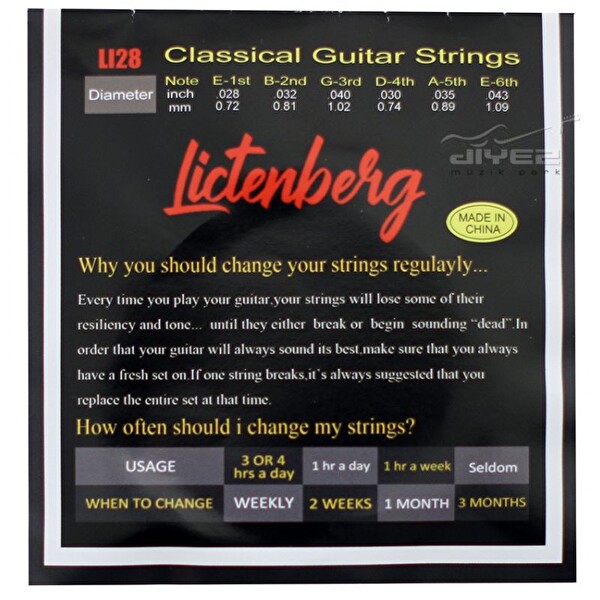 Lichtenberg LI-28 Klasik Gitar Teli