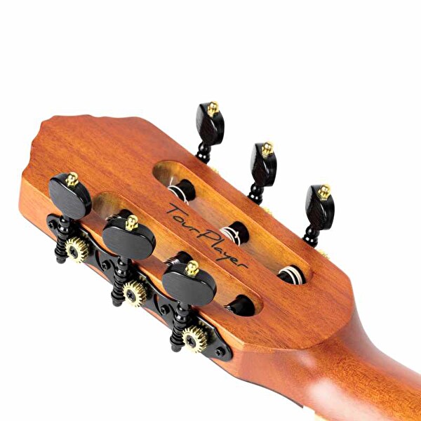Ortega TourPlayer Deluxe RTPDLX- FMA Blue Burst Elektro Klasik Gitar