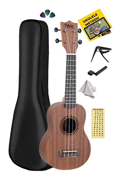 Midex SPA-251 Maun Ağacı Kaliteli Soprano Ukulele Seti
