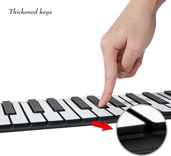 Sge Teknoloji 88 Tuşlu Taşınabilir Katlanır Roll Up Dijital Piyano