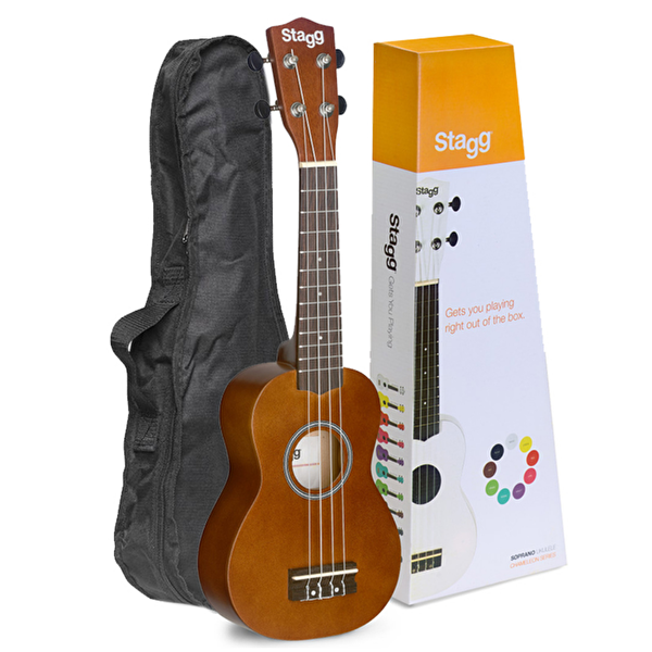 Stagg US-NAT Soprano Doğal Renk Ukulele - Çanta