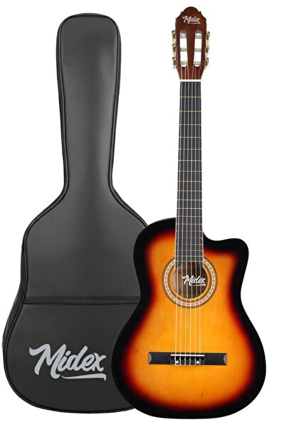 Midex MGX-100SB 4/4 Sap Ayarlı Çanta-Askı-Capo-Metod-Pena Üst Seviye Klasik Gitar
